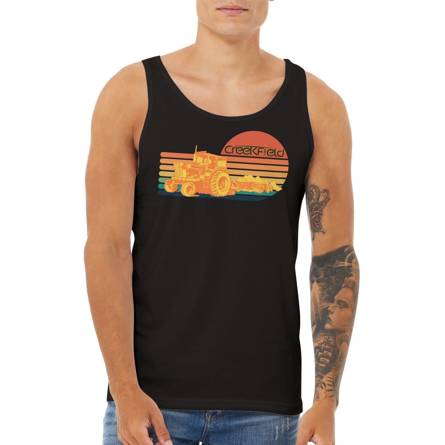 Retro Sunset Premium Unisex Tank Top