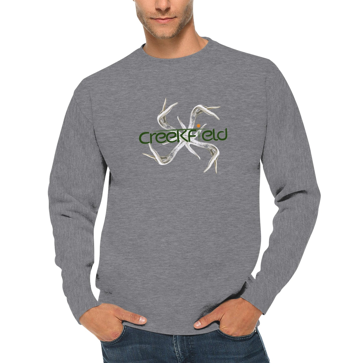 Antler Star Premium Unisex Crewneck Sweatshirt