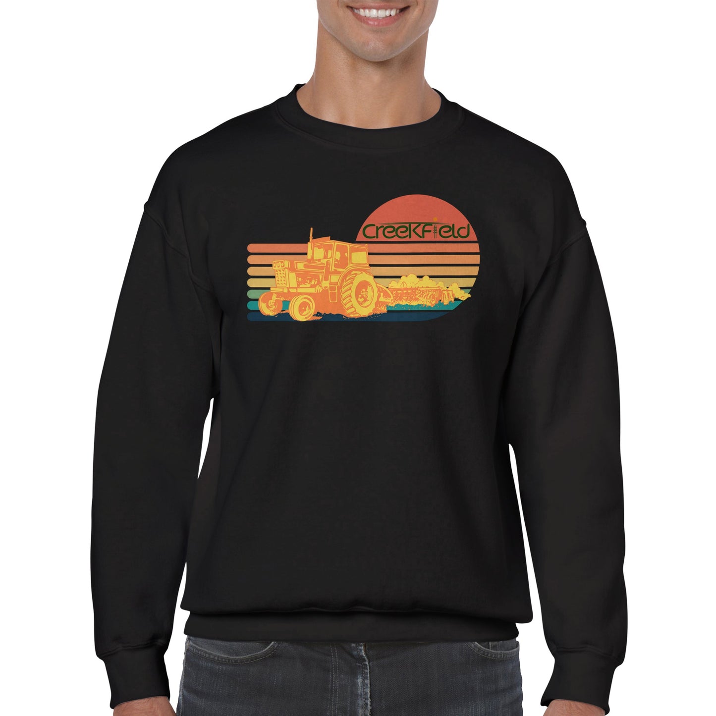 Retro Sunset Classic Unisex Crewneck Sweatshirt