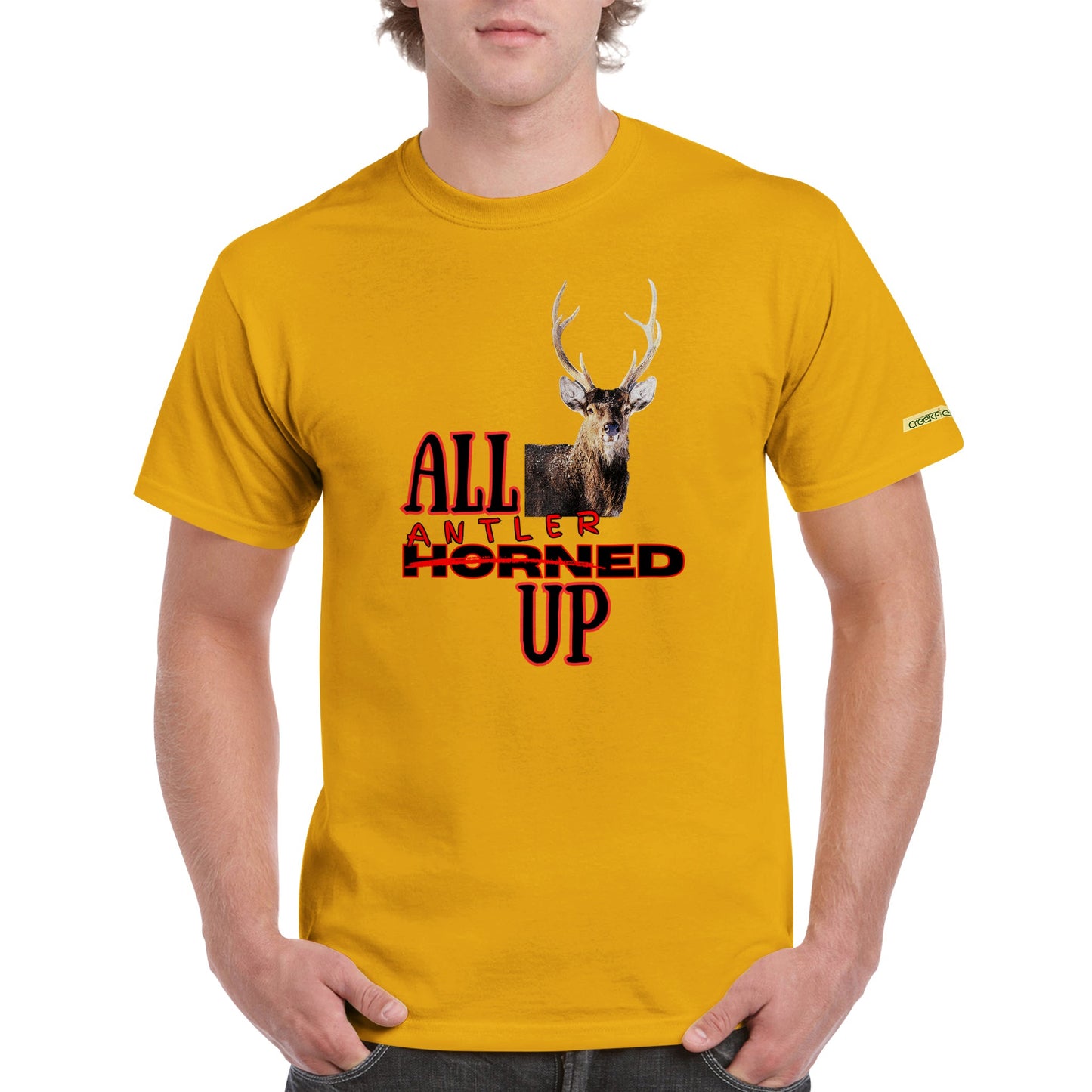 Antlered Heavyweight Unisex Crewneck T-shirt