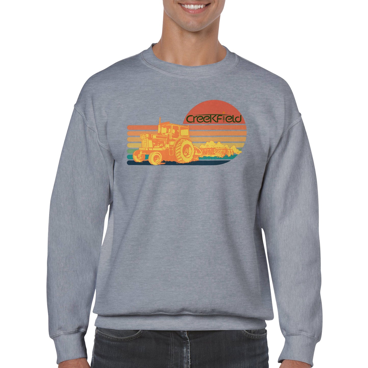 Retro Sunset Classic Unisex Crewneck Sweatshirt