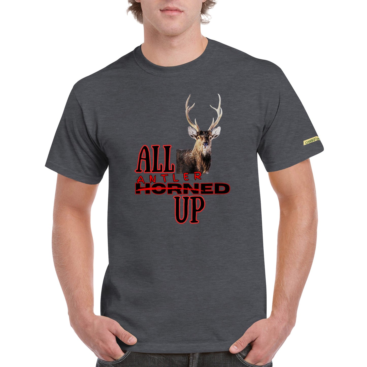 Antlered Heavyweight Unisex Crewneck T-shirt