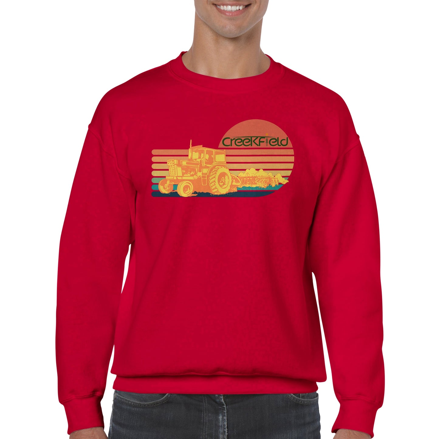 Retro Sunset Classic Unisex Crewneck Sweatshirt