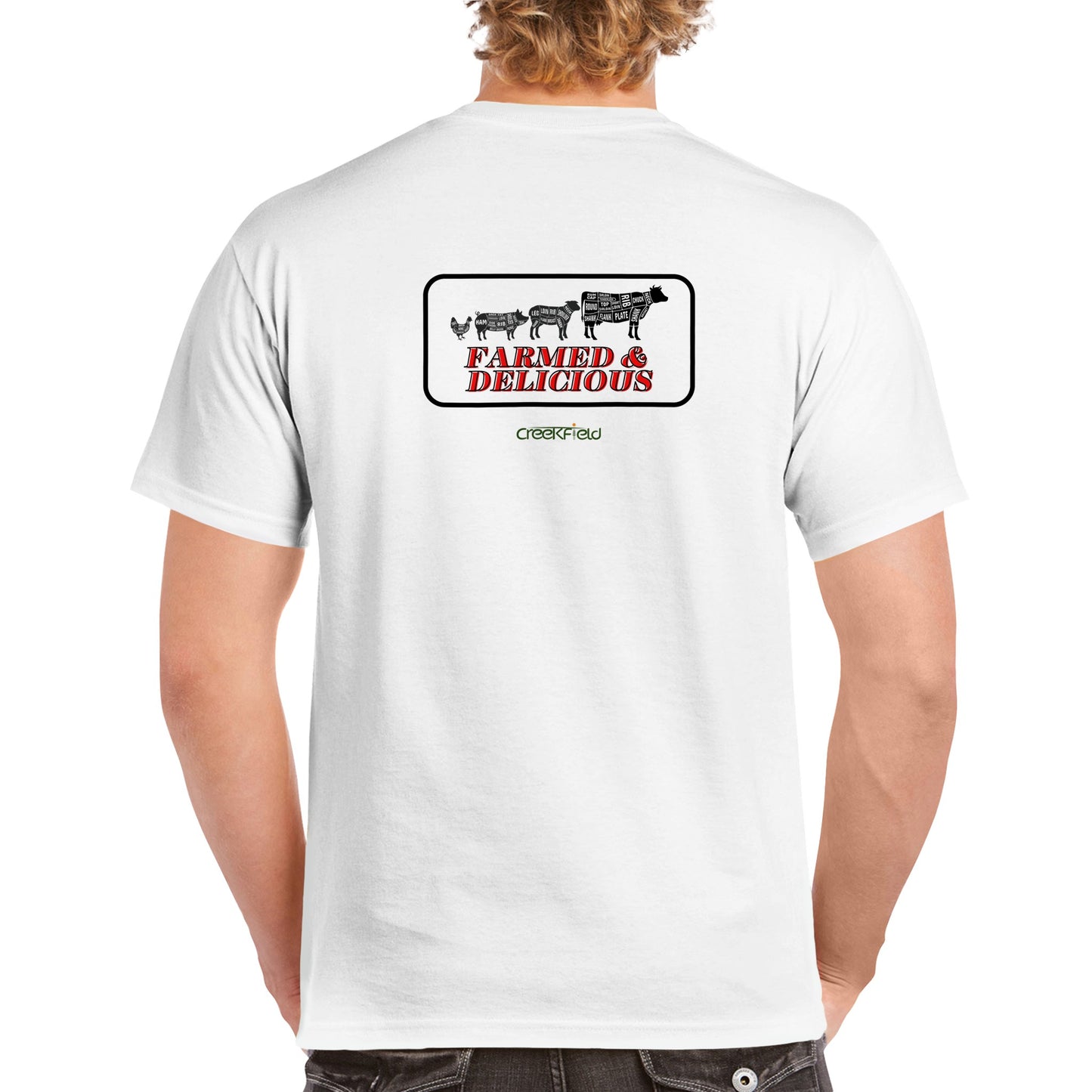 Farmed & Delicious Heavyweight Unisex Crewneck T-shirt