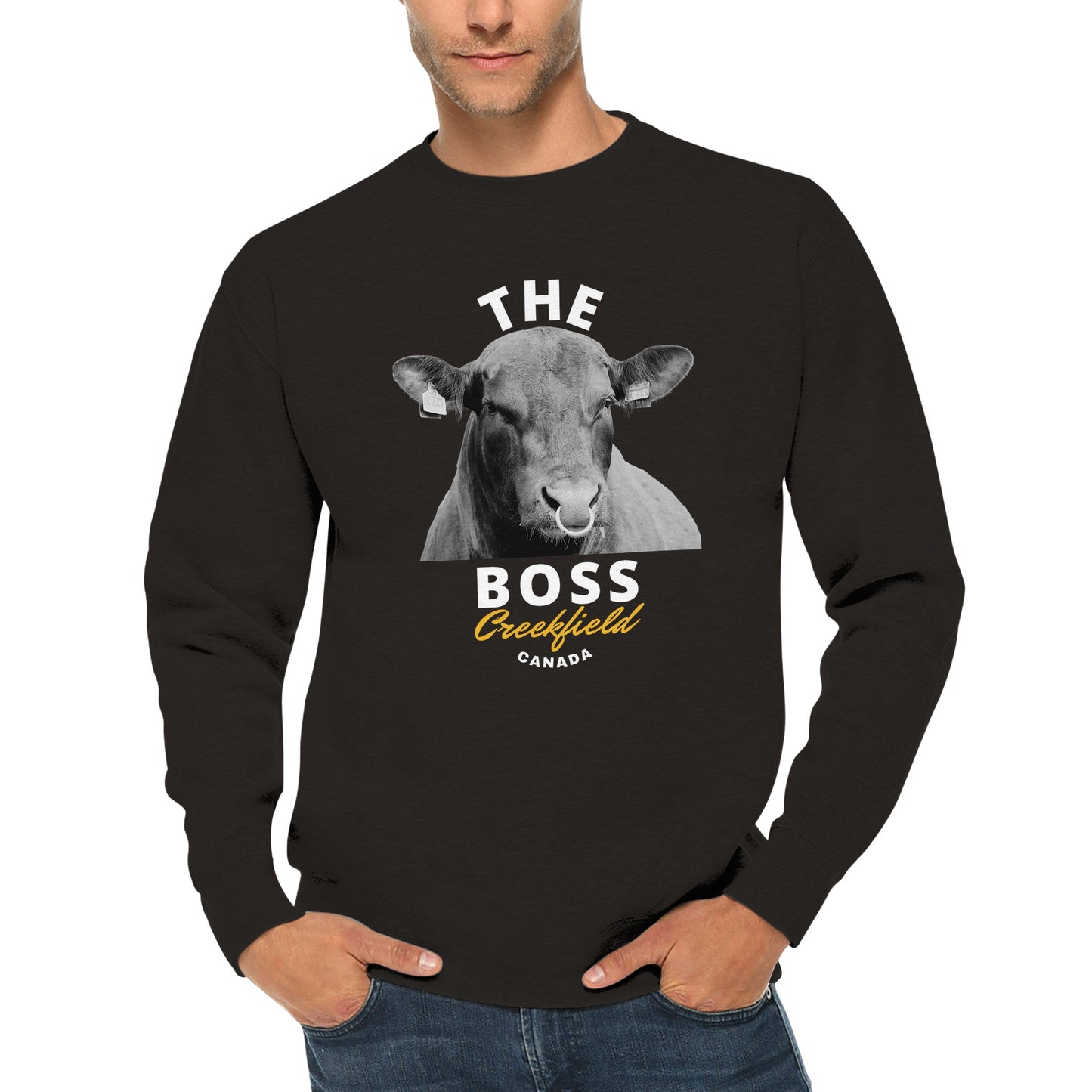 THE BOSS Premium Unisex Crewneck Sweatshirt