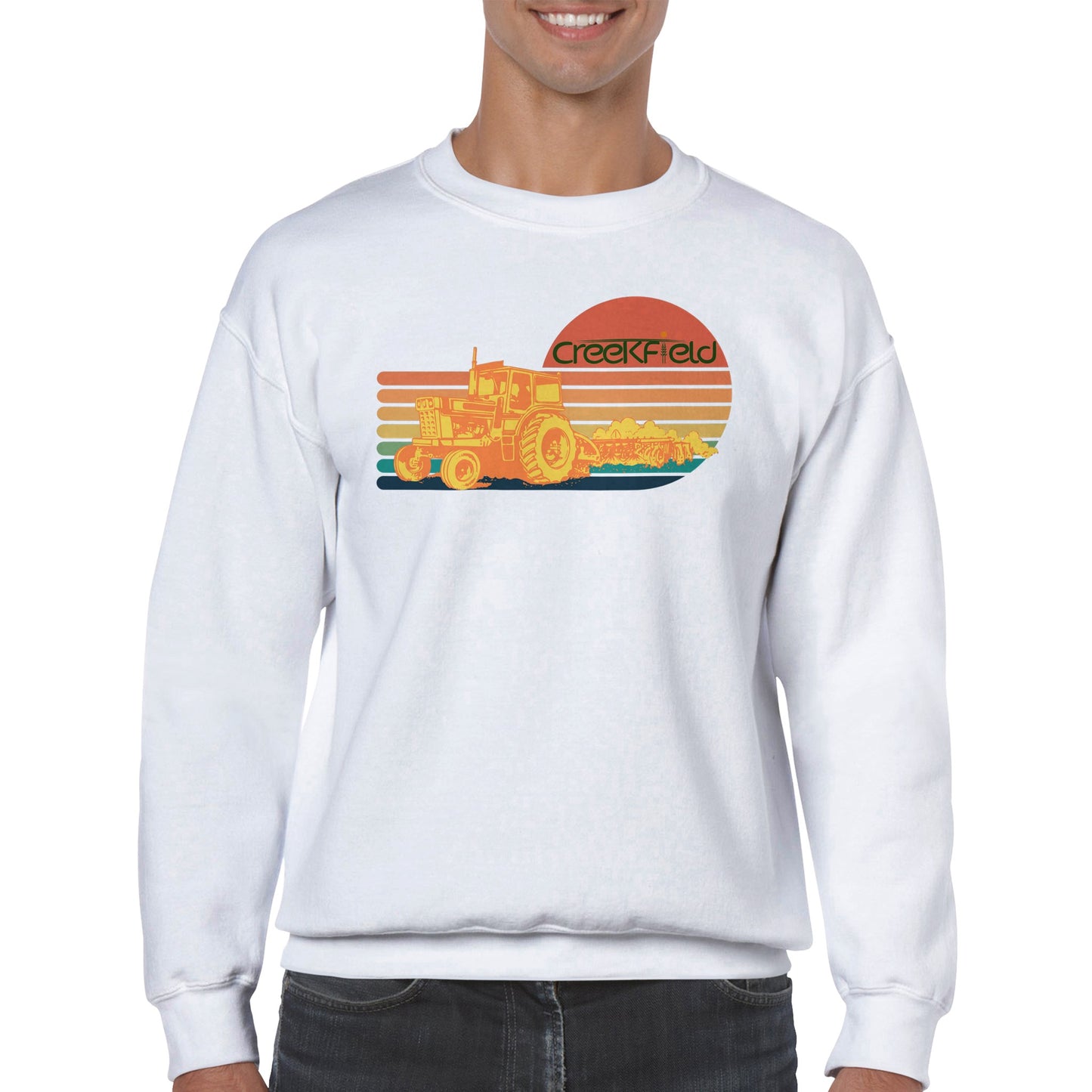 Retro Sunset Classic Unisex Crewneck Sweatshirt