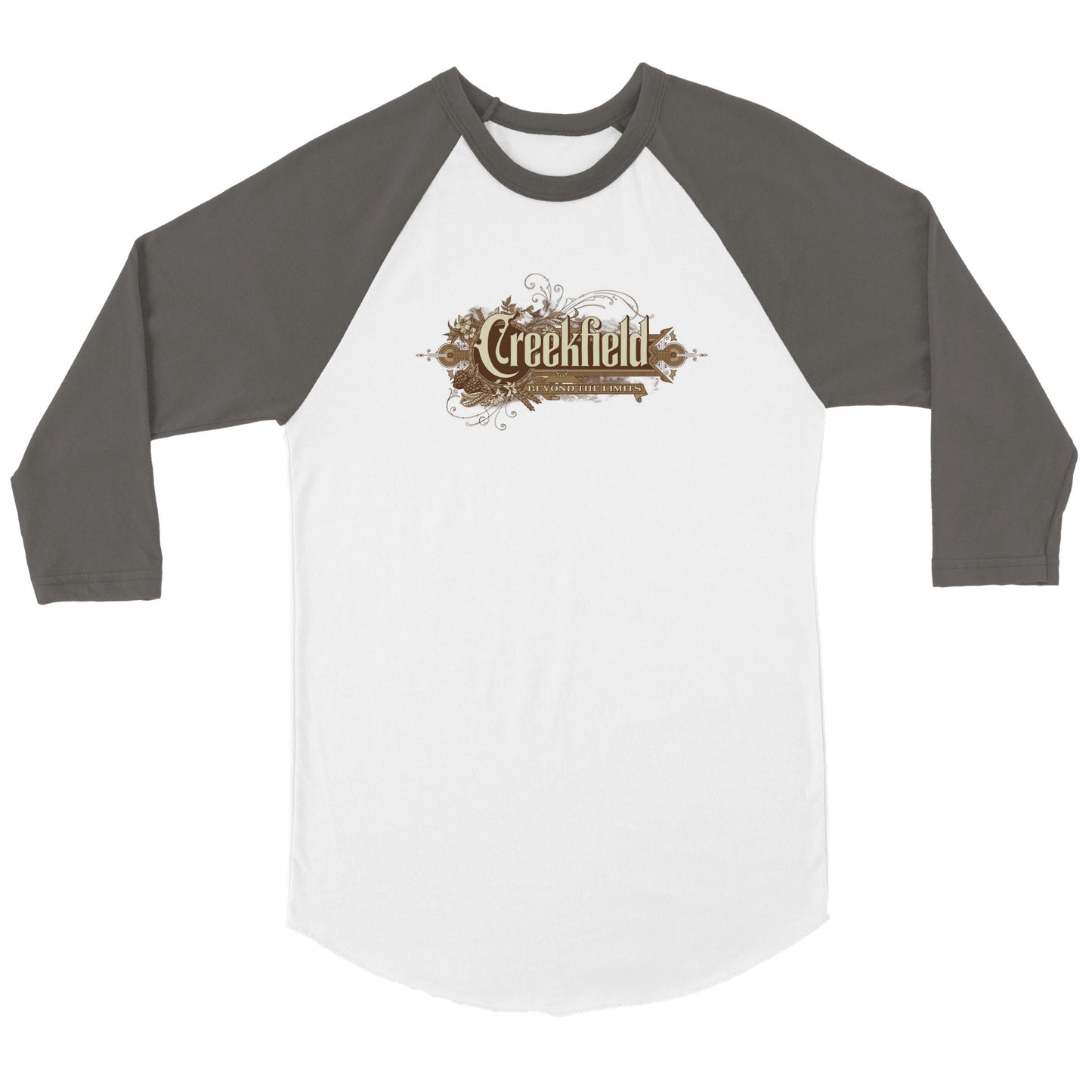 Rustic Creek Unisex 3/4 sleeve Raglan T-shirt