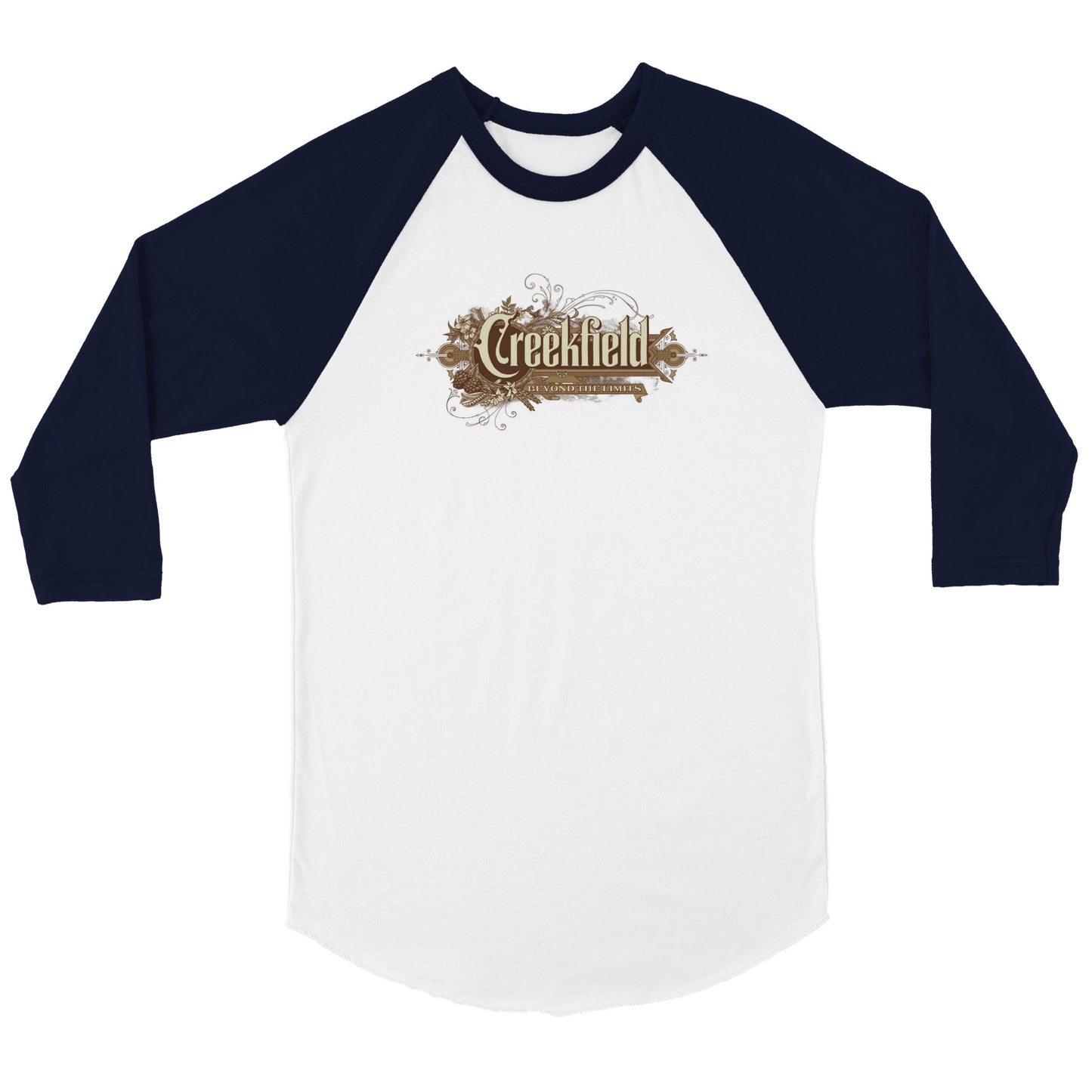 Rustic Creek Unisex 3/4 sleeve Raglan T-shirt